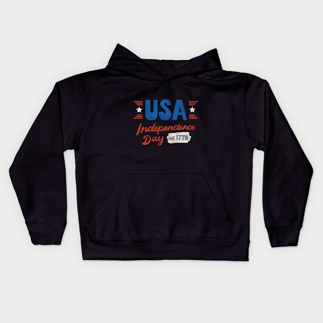 USA Independece Day est. 1776 Kids Hoodie by SzlagRPG